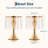 Set of 2 Gold 10.2in Crystal Wedding Centerpiece Stands for Table Metal Floral Vase for Reception and Party Decor-126489787
