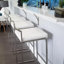 Tabouret Dayan blanc avec base chromée-841961049-841961050