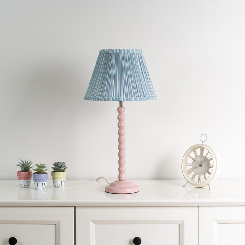 Ted Wood Table Lamp, Pink