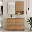 Ensemble de meuble-lavabo simple autoportant 48 po avec comptoir en résine et armoire murale 24 po Bellmead-1781526149