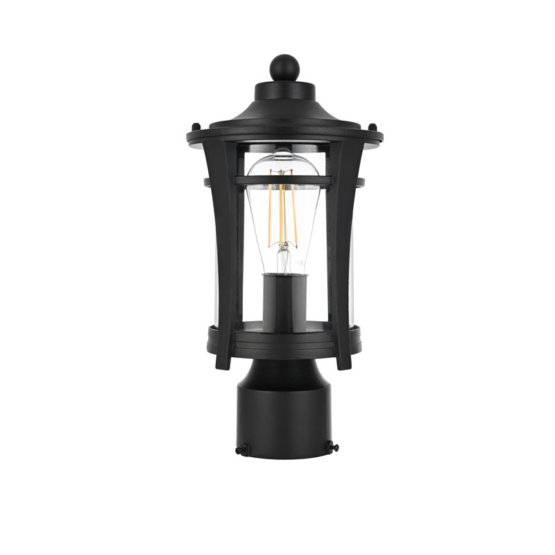 Lampadaire extérieur noir Allegretto 13 pouces