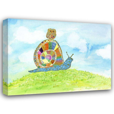 Red Barrel Studio® Blixt, Ingrid Gallery Wrapped Canvas Art Titled: Meadow Snail