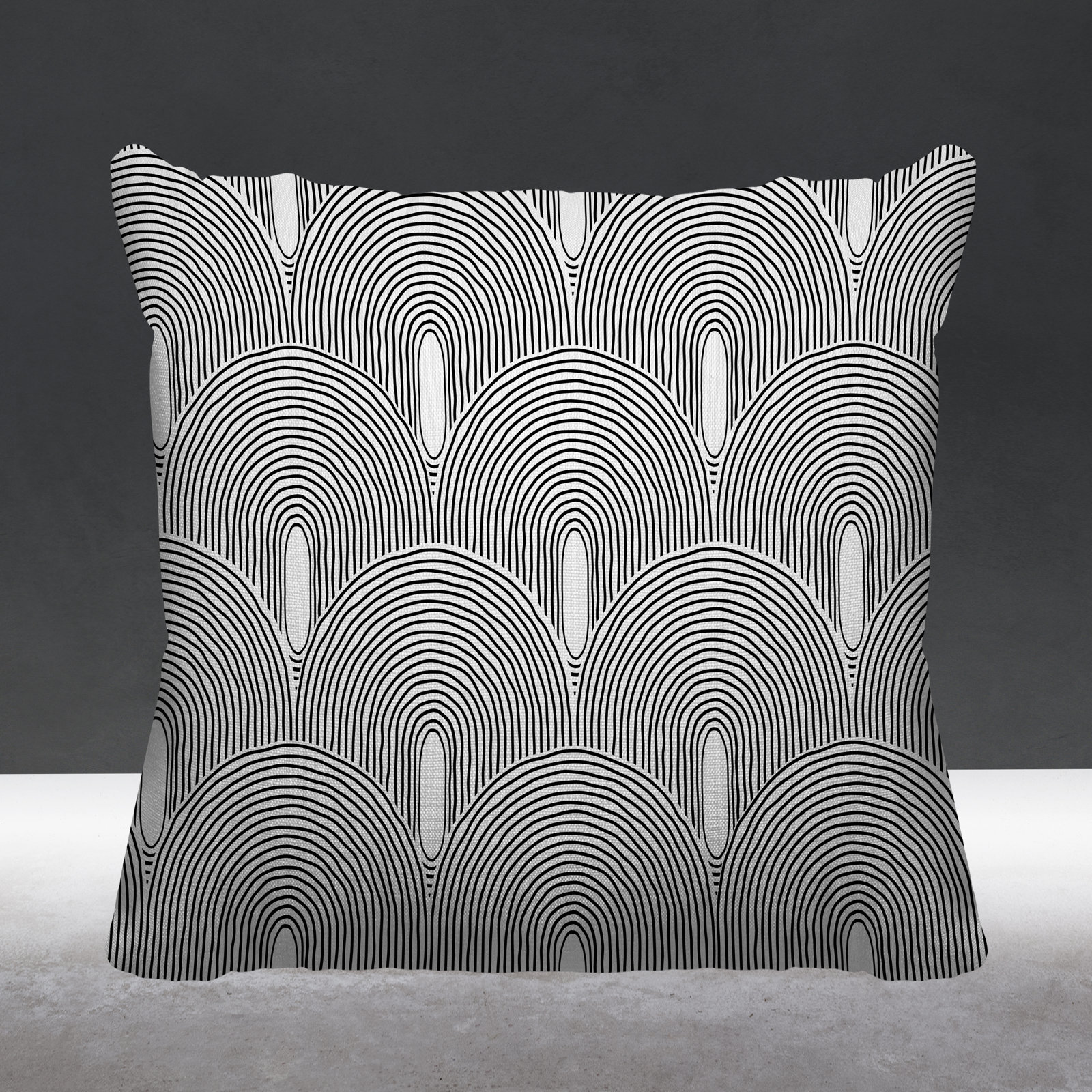 Limpo Starburst Indoor/Outdoor Throw Pillow, 18"H x 18"W, Black, Square