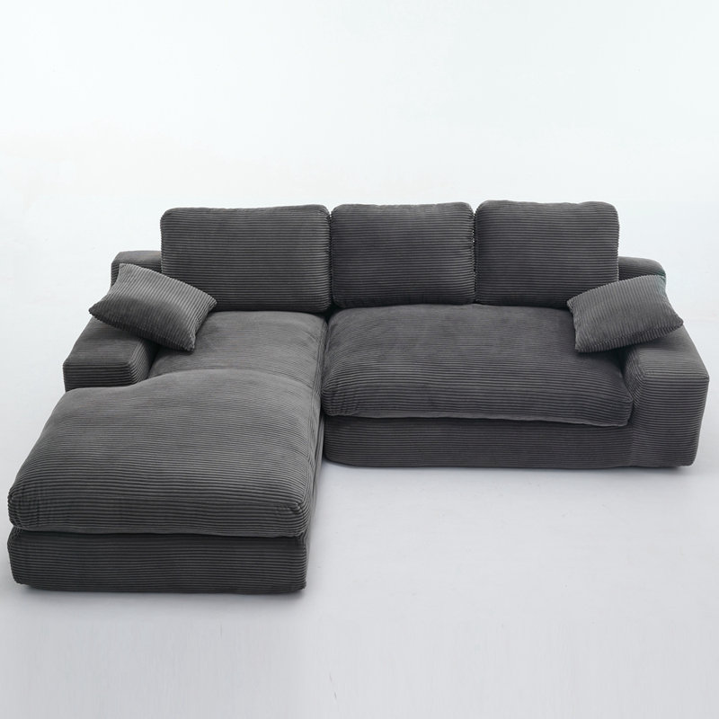 Modular Sectional Living Room Sofa Set, Gray