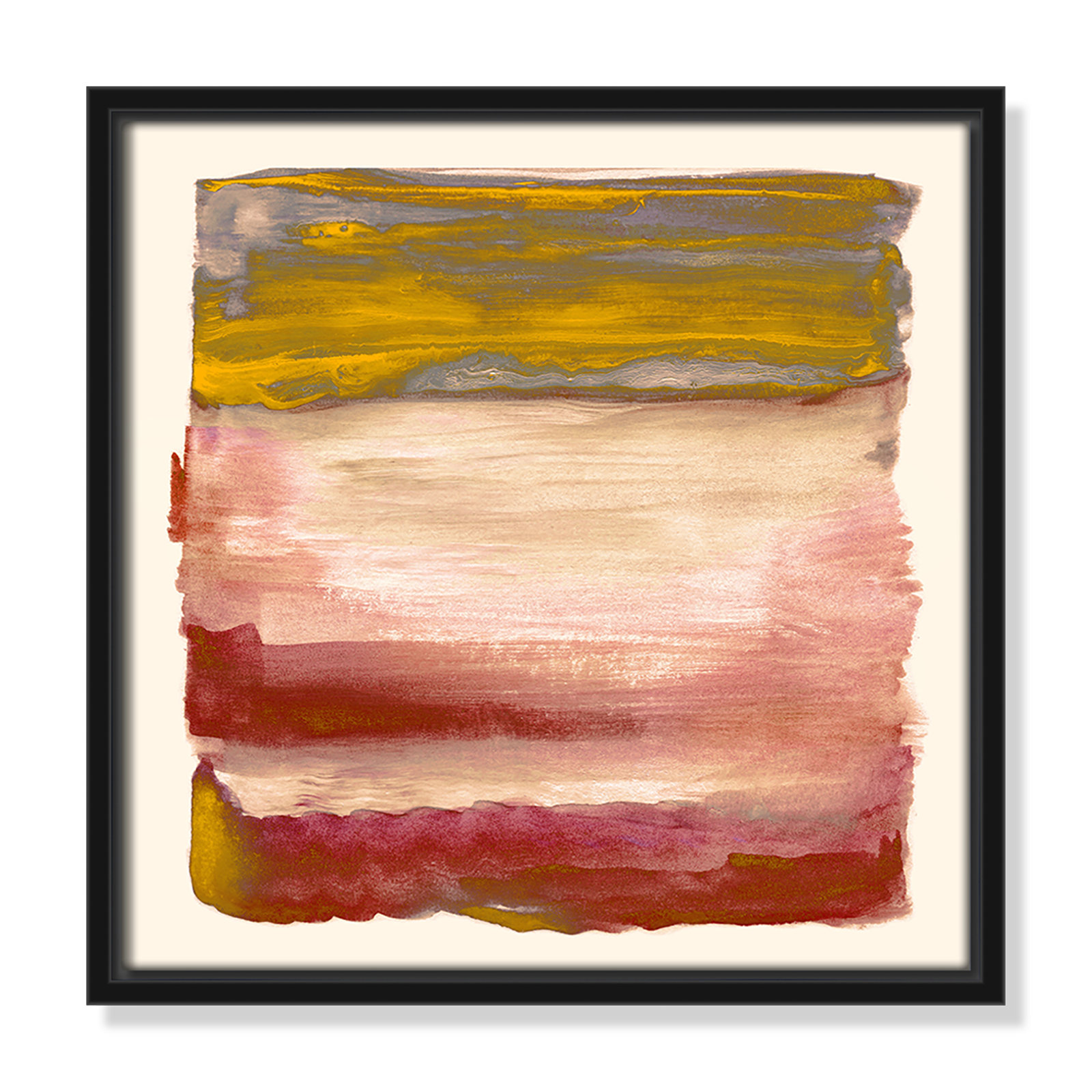Sky Collection "Yellow Sky I" Print by Nan, 13.5" H x 13.5" W, Black