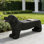Banc de jardin en forme de chien pour l'extérieur MGO