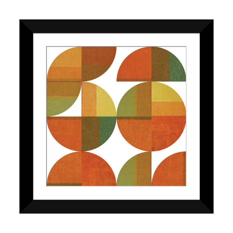 «Four Suns Quartered», impression sur toile, Papier d'art encadré noir, Blanc, H 16 po x l 16 po x P 1 po