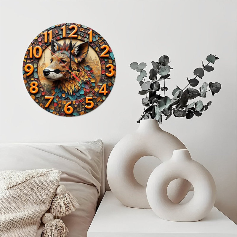 Artistic Wall Clock with Unique Animal Design