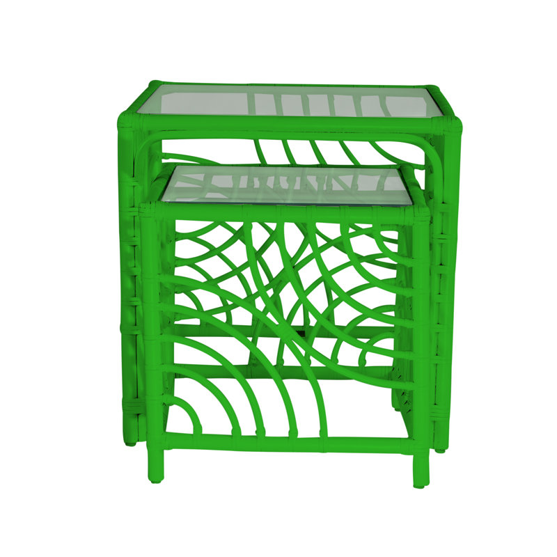 Tables gigognes 2 pièces  Swirl, Vert vif
