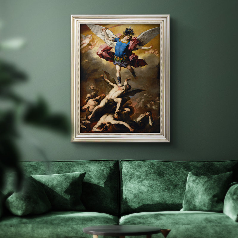 La chute des anges rebelles, toile encadrée de qualité supérieure - prête à être accrochée, H 36 po x l 24 po x P 2,5 po