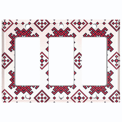 Patterned 3 - Gang Standard Wall Plate