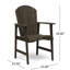Chaise de patio d'extérieur en bois gris (de 2), Weather For Backyard 2, gris-1628485668