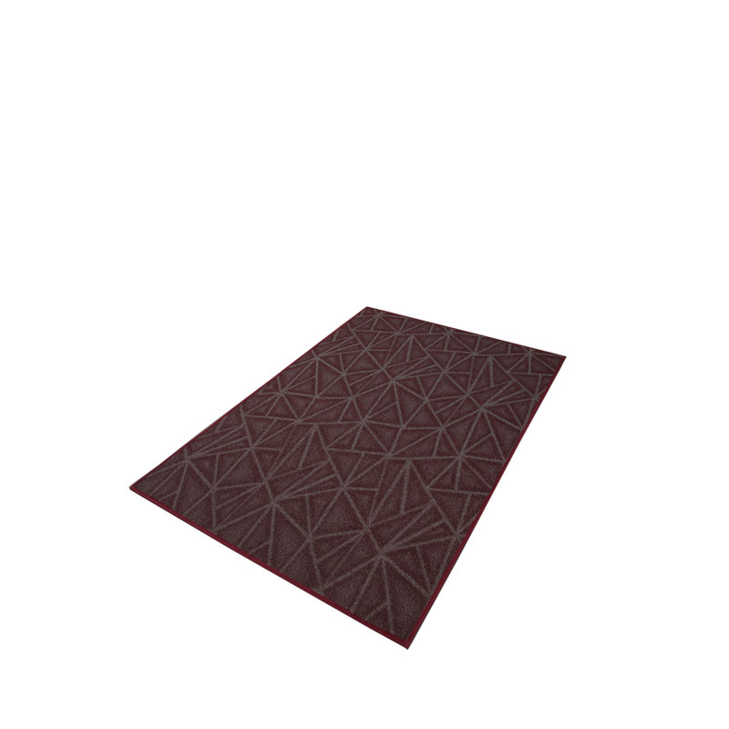 Tapis raffiné à motif raffiné bourgogne, Ovale 9 pi x 12 pi