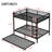 Sturdy Metal Bunk Bed With Trundle, Full Over , Durable And Space-Efficient For Modern Bedrooms-819246840