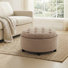 25'' Upholstered Round Storage Ottoman with Tufted Cushion