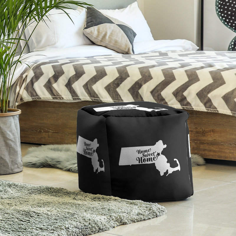 Repose-pieds à cubes boston home, Noir