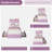 LED Twin XL Bed Frame with Storage Headboard & 2 Drawers, Wavy Bookcase, Wood Slats, No Box Spring-1027090774-1027090769
