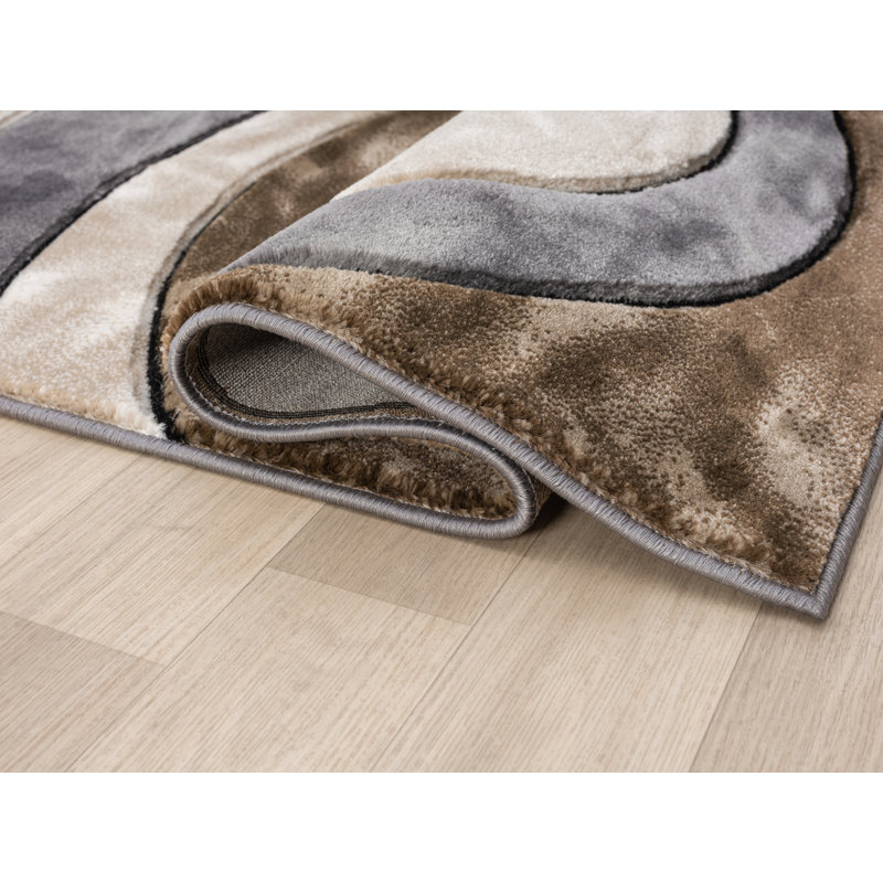 Tapis à motif géométrique abstrait Collection Heriberto, Tapis de couloir 2 pi 8 po x 7 pi 10 po