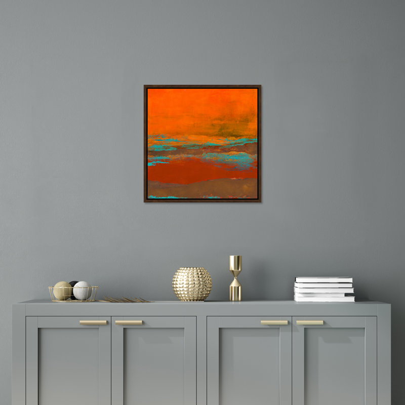 Fiery Vista II Painting by Patricia Harris, Image Brush Gel, 37.75" H x 37.75" W