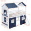 Lit superposé style maison basse avec toit-405219898-405219903
