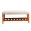 Banc en tissu et finition chêne Charla-1488441034