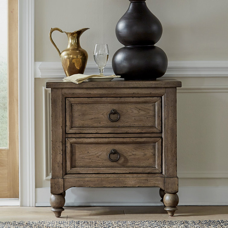 Aisja 2 Drawer Nightstand