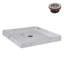 Base de douche en acrylique mat en marbre avec drain central Streamline 36 po x 36 po Streamline-118934385