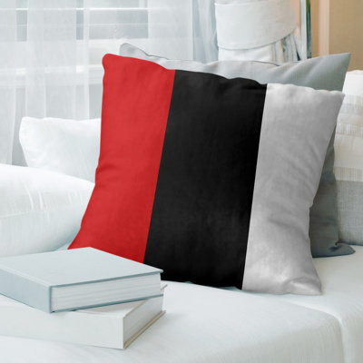 Leather/Suede Reversible Throw Pillow