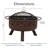  30" Round Wood-Burning Steel Fire Pit with Cooking Grate-520313770
