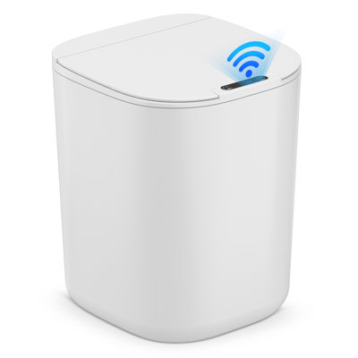 Touchless Bathroom Trash Can With Lids, 4.3 Gallon Bathroom Small Garbage Can Motion Sensor Trash Bin, Waste Basket For Toilet, Living Room,bedroom,office