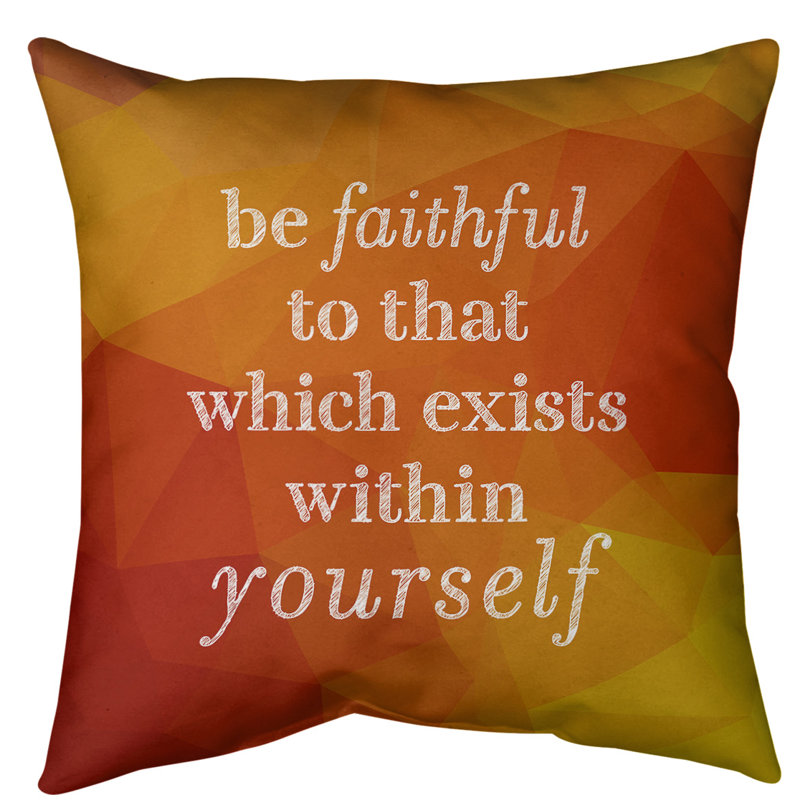  Coussin de sol Gemstone Be Faithful to Yourself, H 28 po x l 28 po, Ambre