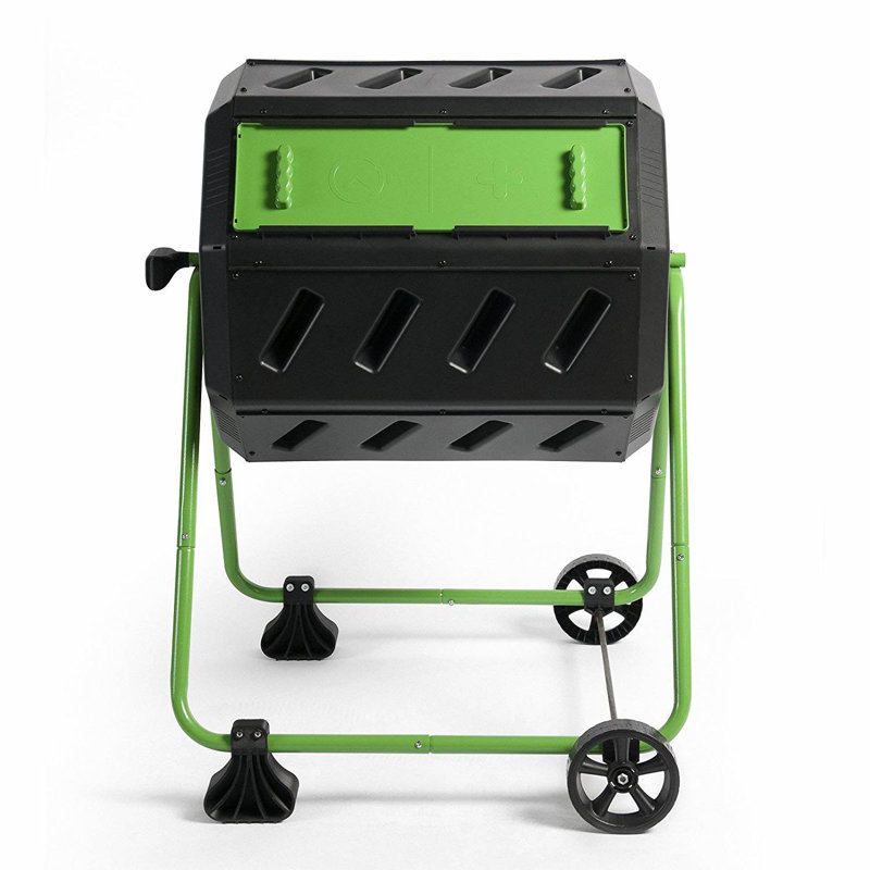 Bac à composteur à double chambre 37 gallons FCMP HOTFROG pour l'extérieur, vert