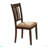 5Pc Transitional Style Dining Furniture Set Table And 4X Side Chairs Fabric Upholstered Seat Espresso Finish Wood