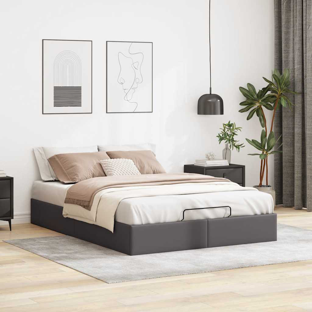 Vidaxl Ottoman-Bett Ohne Matratze Weiß 90X190 Cm Kunstleder