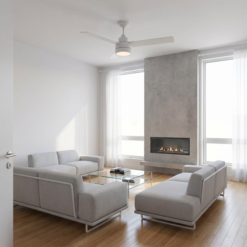 Marra 52'' Ceiling Fan with LED Lights, Matte White