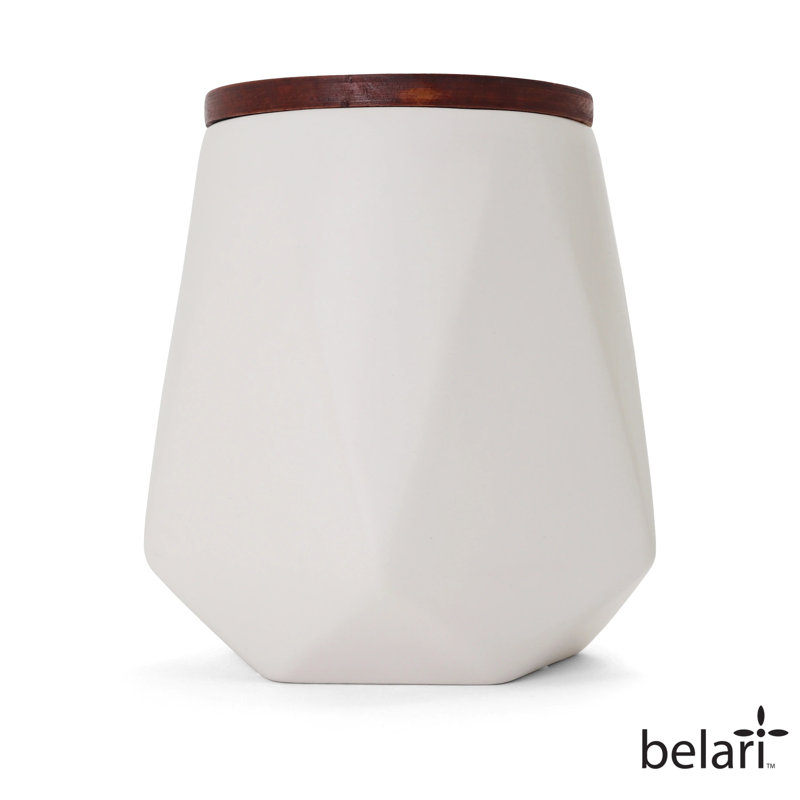 Ceramic / Porcelain Jar, White, 7" H x 6" W x 6" D
