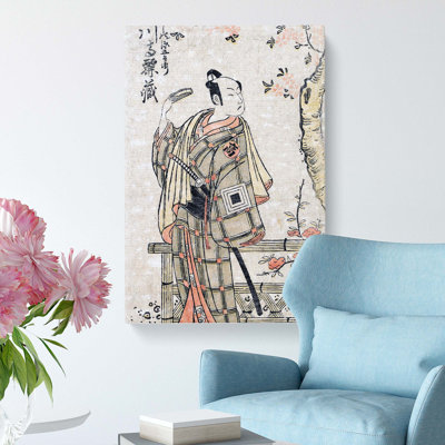 Ichikawa Komazo I by Torii Kiyonaga - Wrapped Canvas Painting