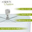 Aspen Creative 24010, 1 Pack Clear With White Cloud Glass Lamp Finial In Nickel Finish, 2" Tall