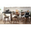 Ensemble de 6 tabourets de bar pivotants 27,1 po, assise rembourrée en polyester sur structure en bois massif-1920880860-1920880859-1926002408