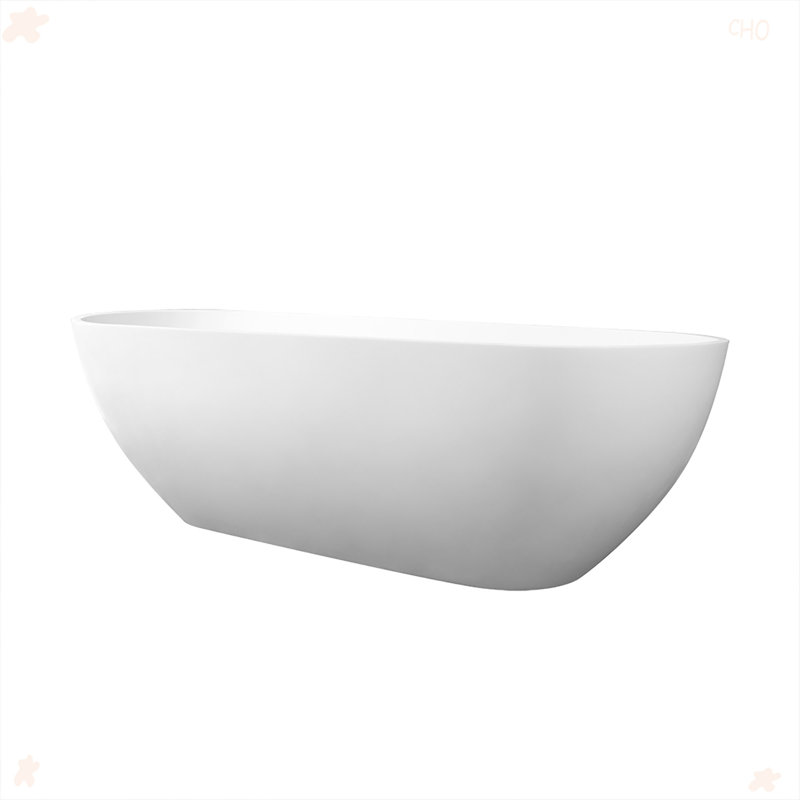 68.9 Inch Freestanding Solid Surface Soaking Bathtub For Bathroom