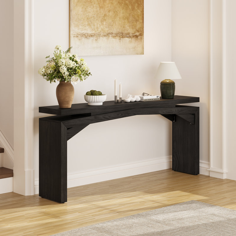 70"  Long Console Table, Black