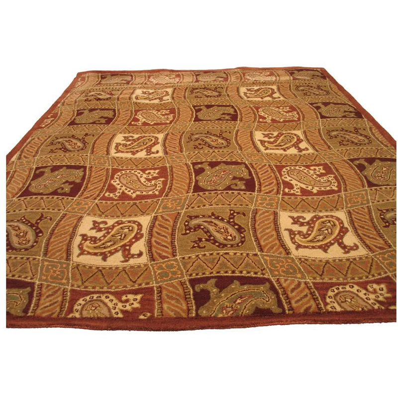 Timeless Willow Red Hand Tufted Wool Rug