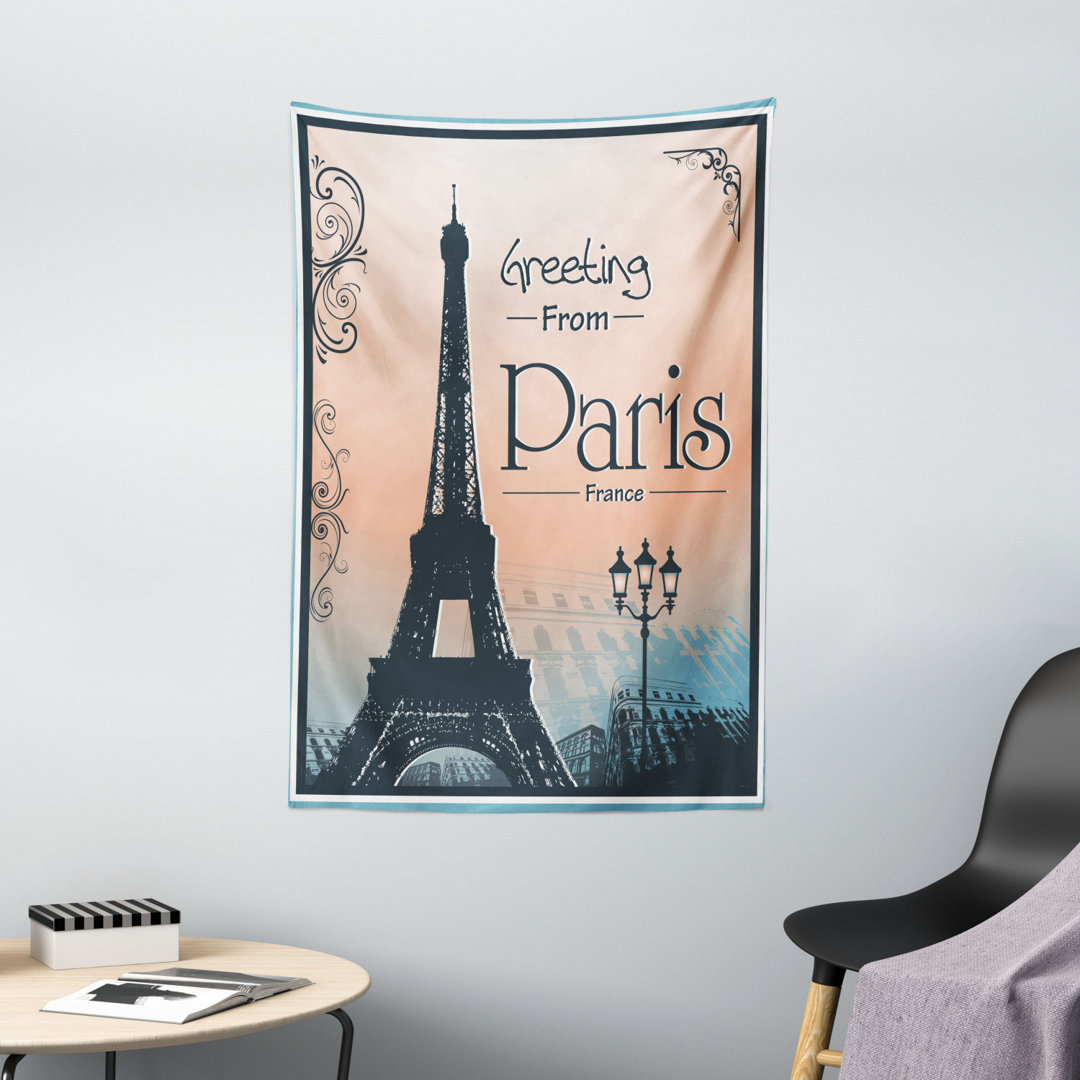 Wandbehang Gruß aus Paris Frankreich Romantisch