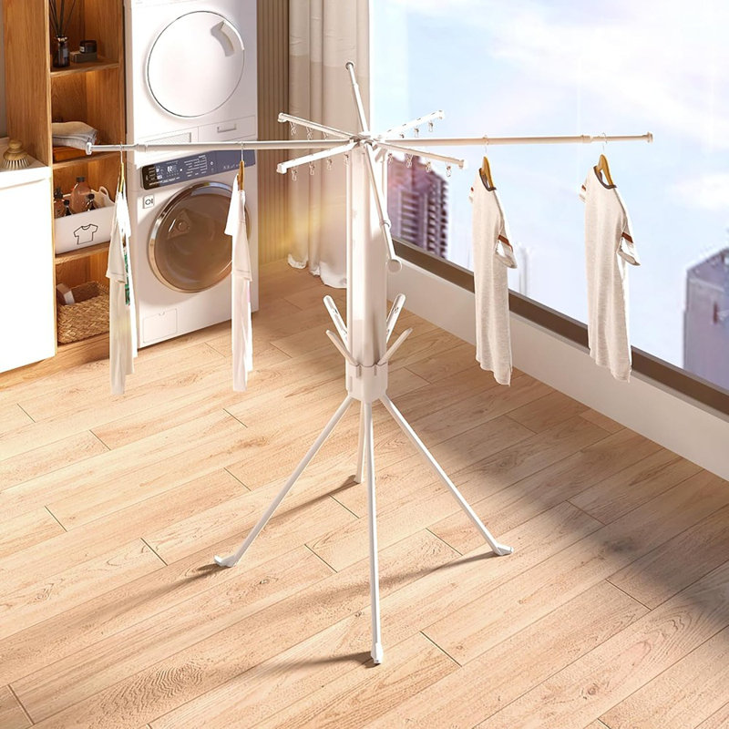 Séchoir à linge télescopique pliable pour trépied