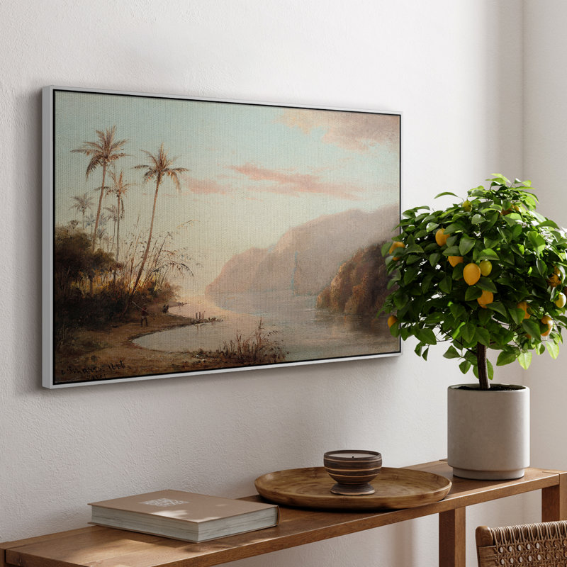 «Vintage Landscape-XXXVI» sur toile, Blanc, H 27 po x l 41 po