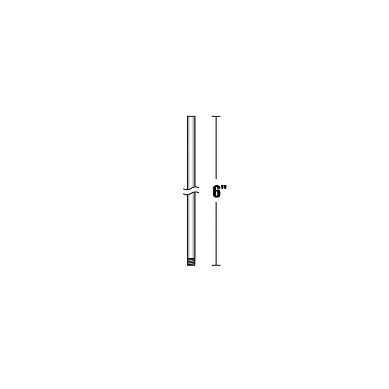 Tiges d'extension à extension, 6", Chrome poli