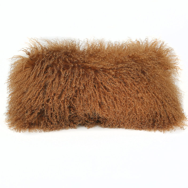 Wool Pillow Cover & Insert, Camel, 18" x 18"