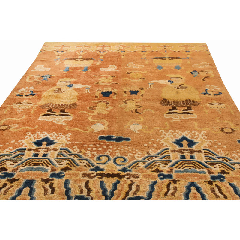 One-of-a-Kind Rectangle 4'3" X 7' Hand Knotted Area Rug