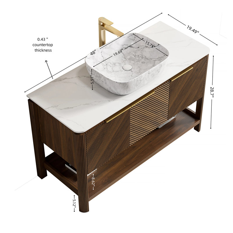 Meuble-lavabo simple 48 po avec lavabo