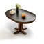 Table de salle à manger noire ronde en bois massif fritté-133475521